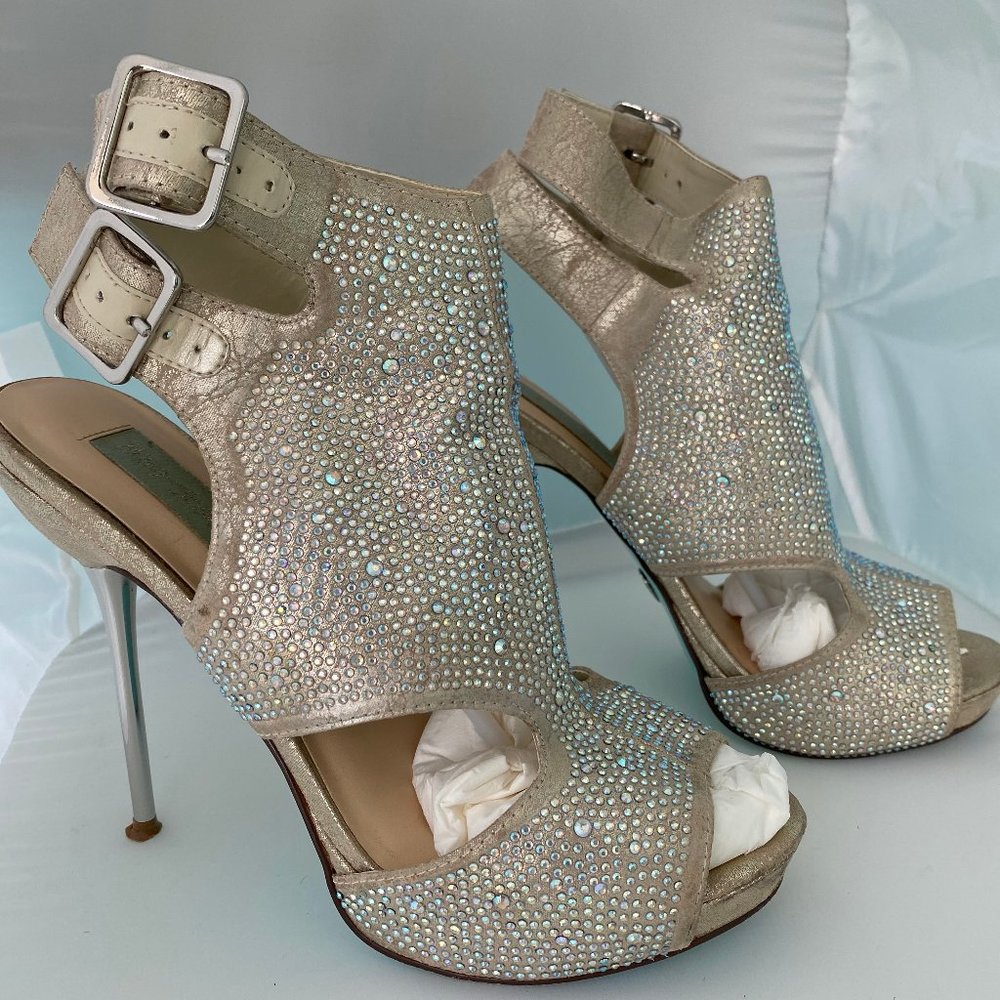 Betsey Johnson Crepe Dress Bootie / Sandal